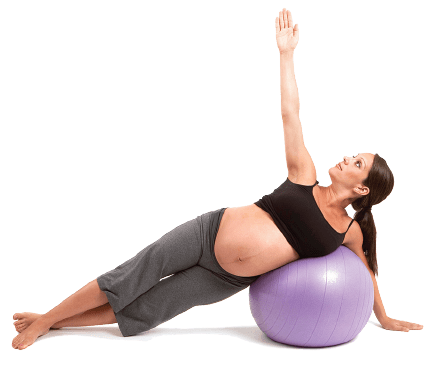 Pregnant woman exercising