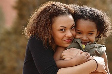 mom and daughter