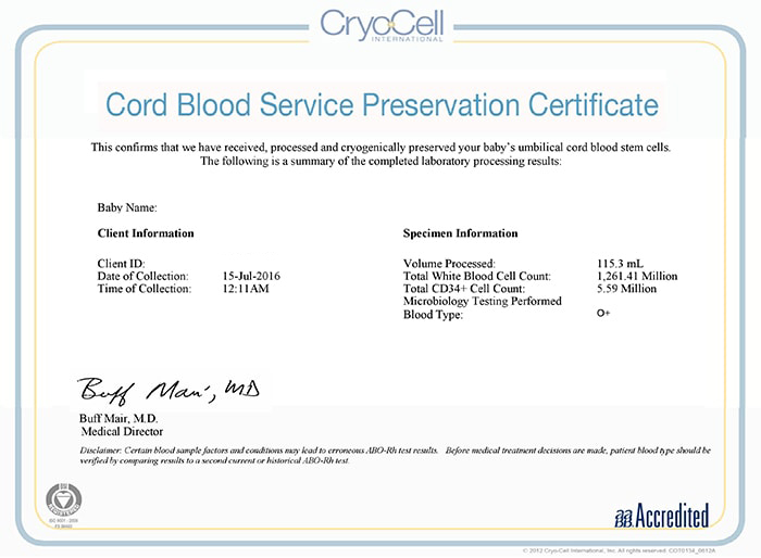 Counting your baby's cord blood stem cells: What do TNC, CD34+, CFU and other numbers mean?