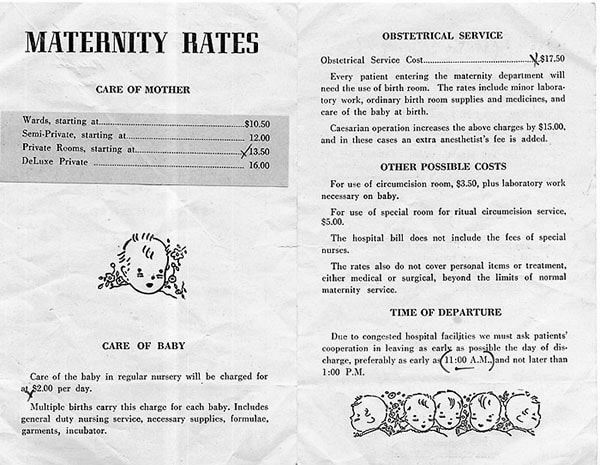 Maternity pamphlet from 1947